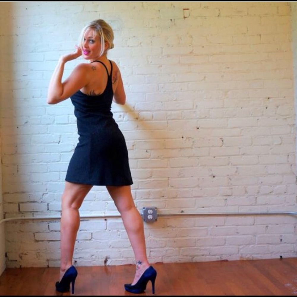 VTG 90 Betsey Johnson Sparkle Mini Dress Racerback